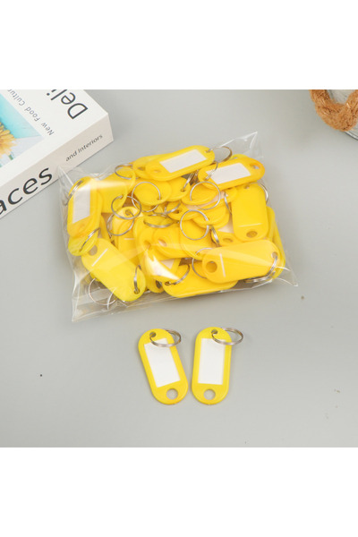 Choice 50 قطعة صفراء، 50 قطعة من بطاقات بلاستيكية ملونة، بطاقات تصنيف أرقام ا...