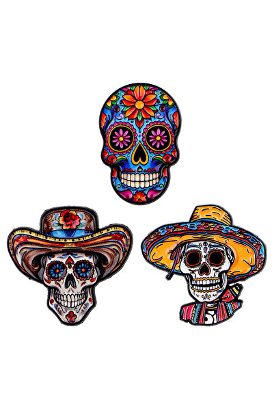 Choice 2 3/5 قطع/مجموعة دبابيس مينا على شكل جماجم وزهور لدبابيس طية صدر الستر...