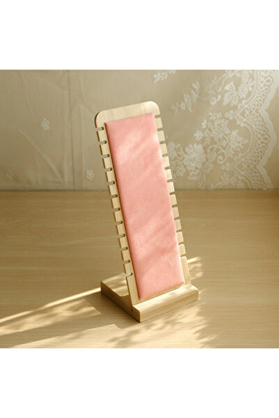 Choice حامل عرض قلائد من الخشب الوردي، سعة كبيرة، لتخزين القلائد والأساور وال...