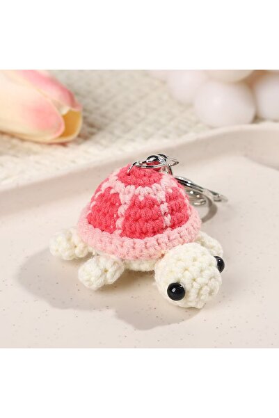 Choice 6 1pc Adorable Turtle Keychain, Handmade Crocheted Miniature Turtle Pl...