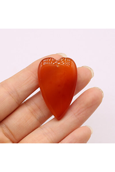 Choice Red Agate 1pc 25x40mm Heart Crystal Pendant Natural Stone Rose Quartz ...