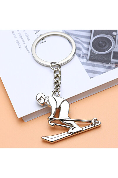 Choice 1 PCS AYS03-3s Mini Snowflake Snowboard Key chain Pendant Ski Games Sl...