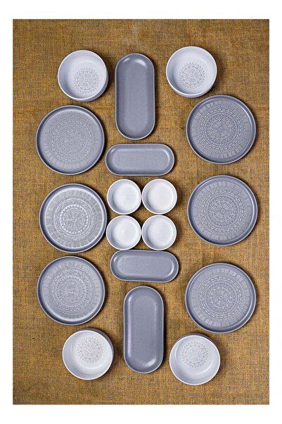 Noon East 18 Piece Stoneware Breakfast Set