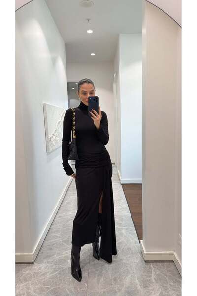 sinemkivanc co فستان بفتحة مفصلة عند الخصر