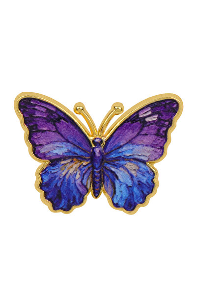 Choice 3 دبابيس بروش معدنية على شكل فراشات وأشجار صنوبر مطلية بالمينا من فان ...