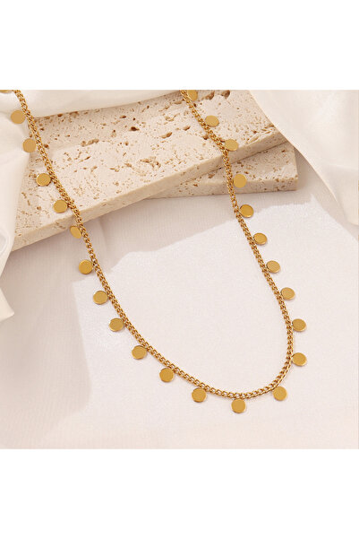 Choice قلادة دائرية مزدوجة الطبقات من الفولاذ المقاوم للصدأ 316L، موديل B3870...