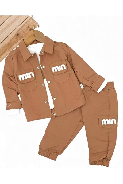 Ege Bebek Erkek Bebek Paraşüt Kumaş, Gömlekli, Bodyli 3 Parçalı 6-9-12-18-24 ...