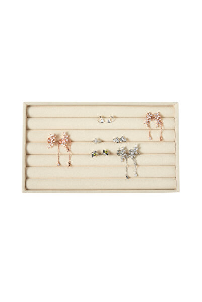 Choice حامل مجوهرات مخملي فاخر قابل للتكديس، مكون من 5 قطع، مناسب لعرض الخوات...