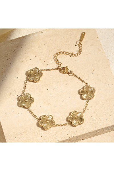 Choice طقم أساور نسائية من الفولاذ المقاوم للصدأ بلون ذهبي من زاكول، مكون من ...