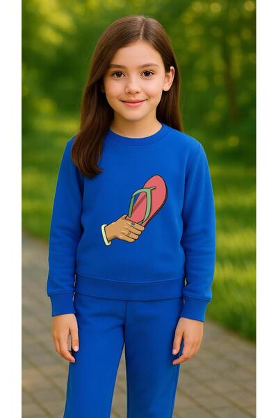 playwear Φούτερ ομάδας ANNE TERLİĞİ με στάμπα για κορίτσια και αγόρια, με λαι...