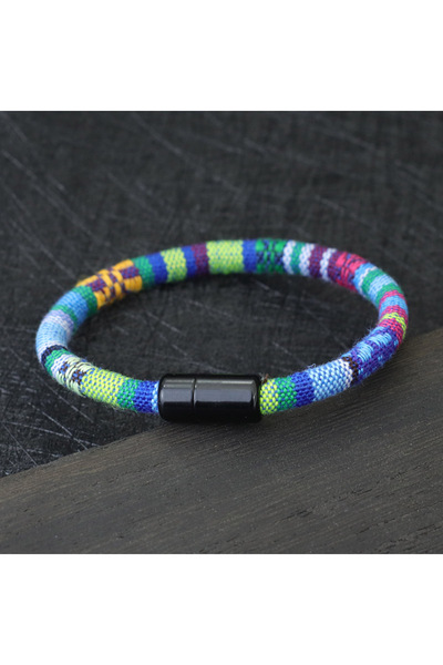 Choice سوار بوهيمي جديد بلون أزرق فاتح بطول 20.5 سم، مناسب للرجال والنساء، مز...