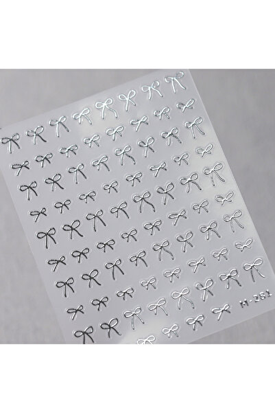 Choice قطعة واحدة من ملصقات تزيين الأظافر على شكل فيونكات ملونة منقوشة، ذهبية...