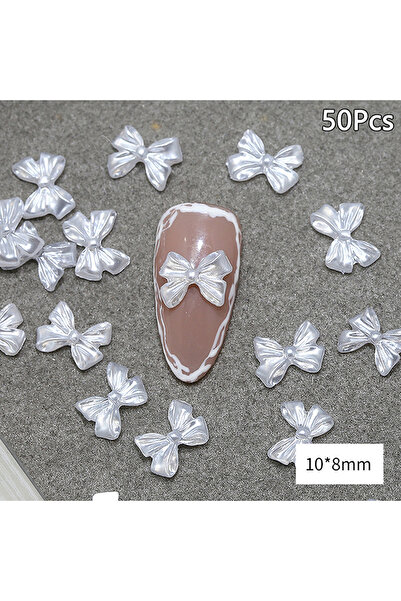 Choice H61-7 50 قطعة من شرائط بيضاء لتزيين الأظافر، شرائط ذات ظهر مسطح، ربطات...