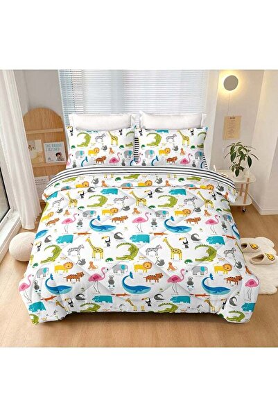 Noon East طقم لحاف من 4 قطع | مصنوع من ألياف دقيقة ناعمة | ألوان متعددة