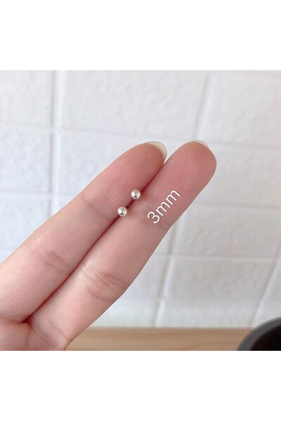 Choice قطعتان من أقراط فضية عيار 925 بتصميم نجمة صغيرة وقلب وفراشة، لون فضي، ...