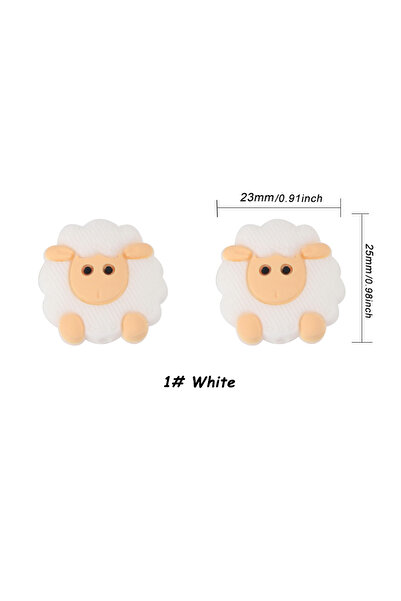 Choice27 5pcs white 5/10pcs Silicone Little Sheep Fal Beads For Jewelry Makin...
