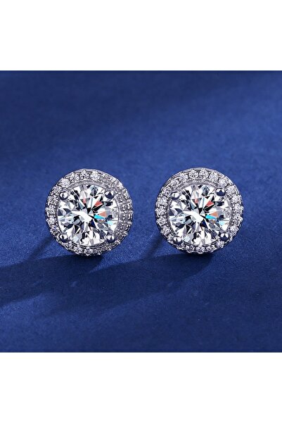 Choice WB6194-1 Delicate Small Round Stud Earrings Women with Shiny Cubic Zir...