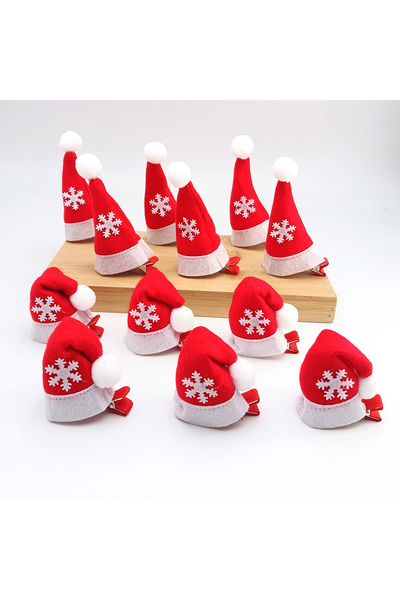 Choice 12 قطعة متنوعة، 4/12 قطعة، مشابك شعر على شكل ندفة ثلجية، قبعة عيد المي...