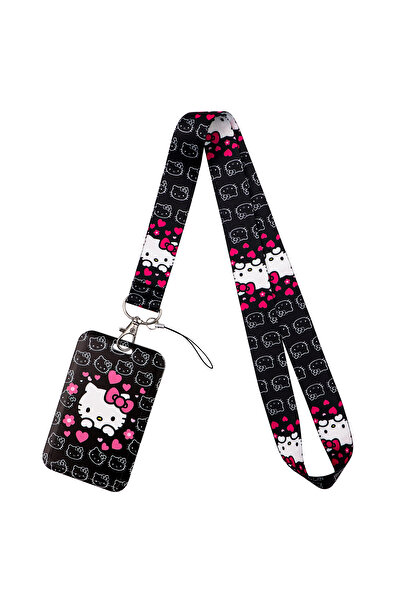 Choice 4 Cartoon Kitten Lanyard for Key Neck Strap Lanyard Card Cute Animals ID Badge Holder Key Chain Key.