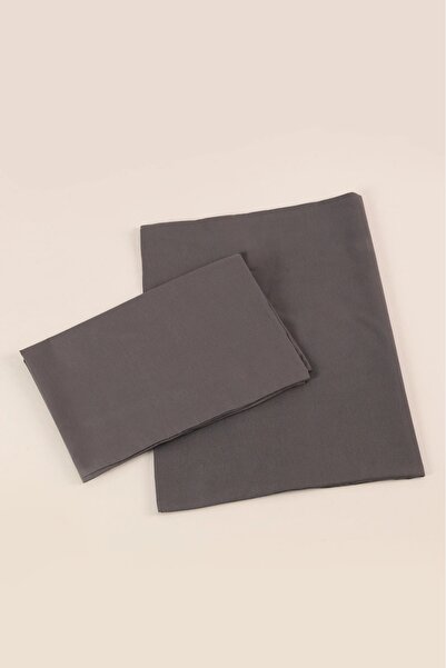 Bella Home غطاء وسادة مكون من قطعتين مغلف بالجيلاتين |   50×70 سم |   100% قطن أنثراسيت