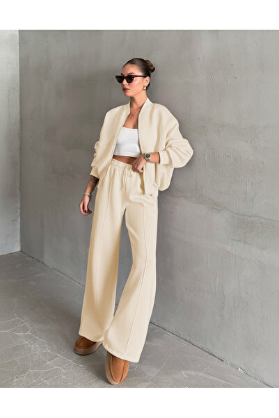 OKULCUBABA ΓΥΝΑΙΚΕΙΟ ΣΕΤ ΦΟΡΜΑΣ ΤΥΠΟΥ BOMBER ΠΡΕΜΙΟΥΜ ΜΕ 3 ΚΛΩΝΟΠΟΥΛΑΡΙΑ ΚΟΡΔ...