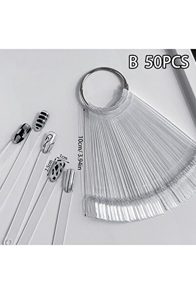 Choice 50 قطعة B 50 قطعة عينات ألوان طلاء الأظافر، بطاقة عرض الألوان، قالب طل...