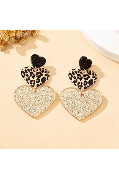 Choice BROWN A Pair of Women's Dangle Earrings, Exaggerated Leopard Print Acr...