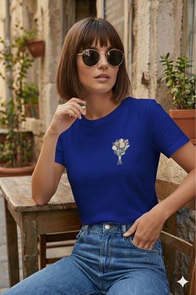 BW Bravely Wear تي شيرت نسائي من BUKET ÇİÇEK B مطبوع