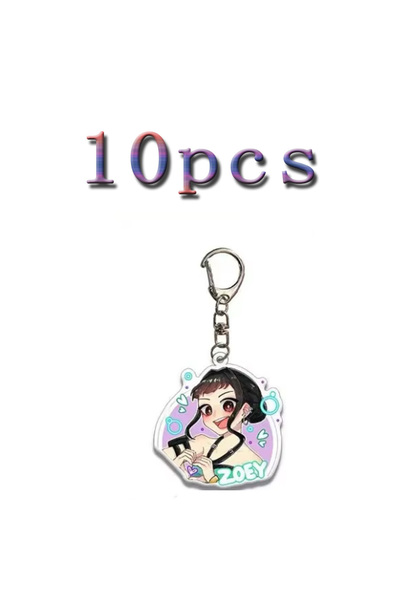 Miniso 10pcs 06 Kpop Demon Hunter Birthday Key Chain Fans Bag Keyring Demon H...