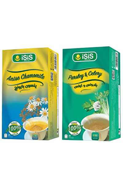 ISIS قطعتين بقدونس و الكرفس & شاي إيزيس باليانسون والبابونج - عبوة من 25 مغلفًا