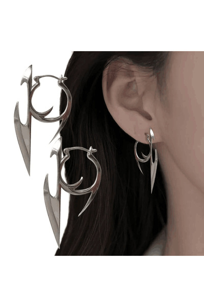 Choice WA4452-1 أقراط بانك آر كيه بتصميم فريد على شكل سهام مدببة، مستوحاة من ...