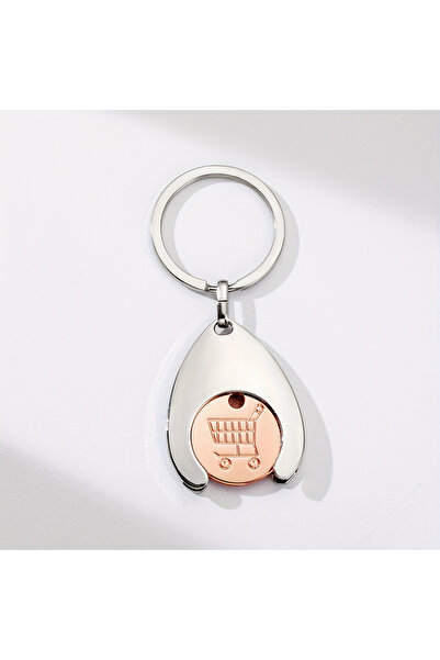 Choice 3 قطع، عربة تسوق، دولار أمريكي، يورو، سلسلة مفاتيح سيارة لامعة على شكل...