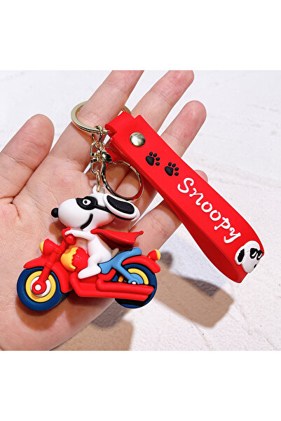 Miniso ZG0076 Snoopy Cute Doll Keychain Silicone Car Couple Key Pendant Bag S...