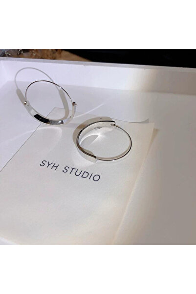 Choice أقراط دائرية مطلية بالفضة، مستوحاة من شخصية مشهورة على الإنترنت، للنسا...