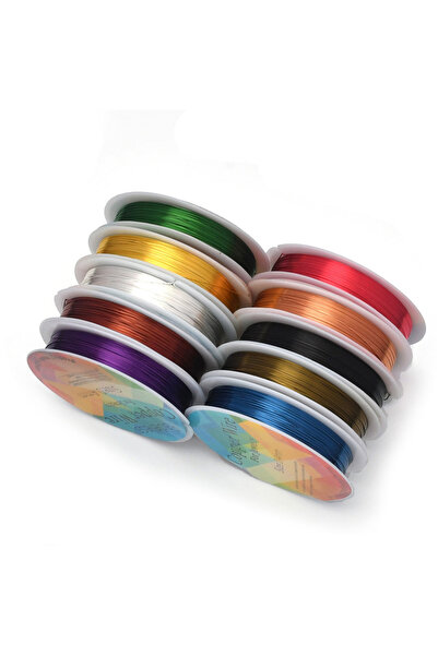 Choice سلك مجوهرات نحاسي مقاوم للصدأ، 0.6 مم، 10 لفات، 10 لفات، 10 لفات، سلك ...