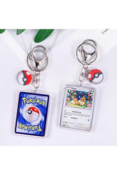 Miniso 6 cm 2 Anime Pokémon Cute Acrylic Car Keychain Accessories Pikachu Cha...