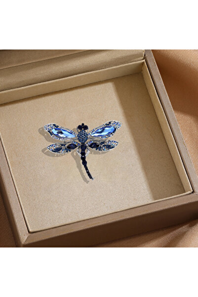 Choice بروش اليعسوب الماسي الأزرق، دبوس زينة متعدد الاستخدامات مصنوع من سبيكة...