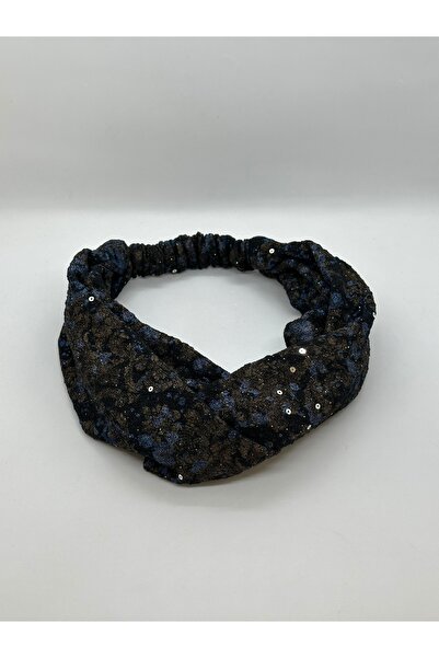 Creative Box Laci/kahverengi simli lastikli saç bandı, baş aksesuar