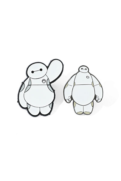 Choice XZ3455 قطعتان من بروشات كرتونية إبداعية، روبوت بايماكس لطيف، دبوس مطلي...