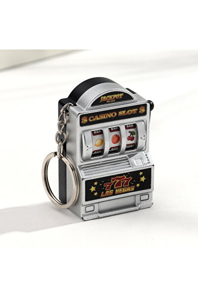 Choice silvery A Fruit Slot Machine Keychain Lucky Charm Jackpot Keychains Mi...