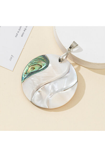 Choice قطعة واحدة من صدفة الأذن البحرية الطبيعية المتشابكة، قلادة من صدفة الأ...