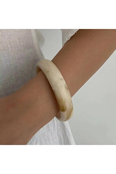 Choice E00K1MB02929 KunJoe Retro Brown Thick Resin Acrylic Bracelet for Women...