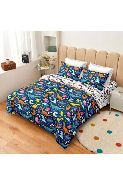 Noon East طقم لحاف من 4 قطع | مصنوع من ألياف دقيقة ناعمة | ألوان متعددة