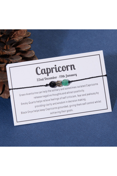 Choice BR22Y0183-5 Fashion 12 Constellation Crystal Beads Bracelets for Women Men Handmade Braided Rope Zod