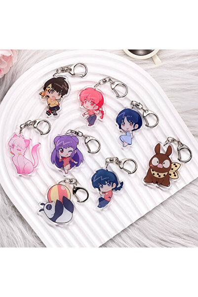 Choice8 5 cm 9 1/8PCS Anime Ranma ½ Acrylic Car Keychain Cartoon Bag Charms A...