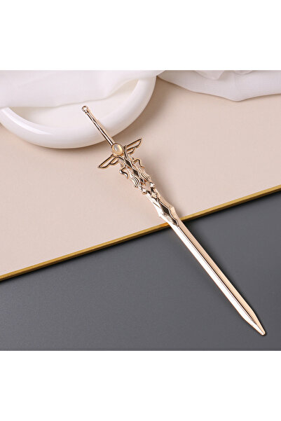 Choice دبوس شعر ذهبي جديد بتصميم صيني كلاسيكي على شكل سيف، مصنوع من سبيكة معد...