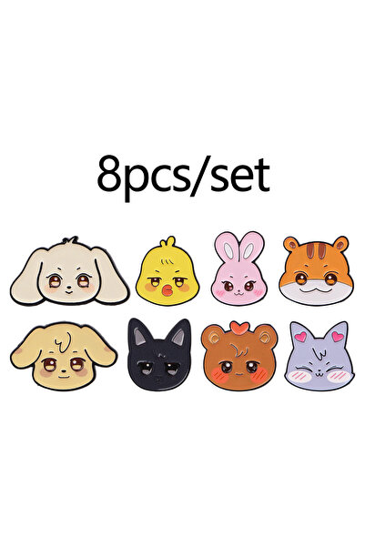 Choice 9 دبابيس مينا على شكل حيوانات كرتونية لطيفة، قطط وكلاب أنمي، دبوس طية ...