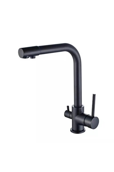 Radinavico Baterie de bucatarie cu 3 căi, ieșire apă filtrată, alamă, pipă pi...