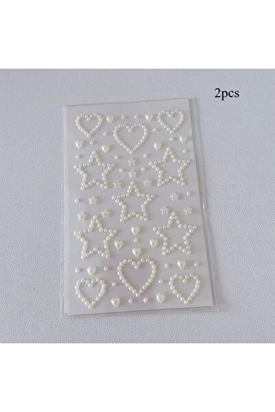 Choice white 2pcs 3D Star Heart Acrylic Crystal Stickers Kids DIY Decoration ...