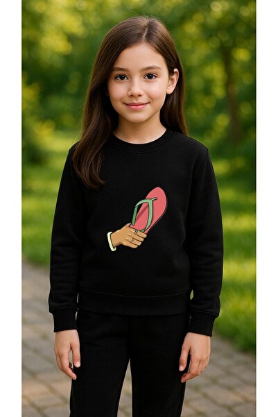 playwear Φούτερ ομάδας ANNE TERLİĞİ με στάμπα για κορίτσια και αγόρια, με λαι...